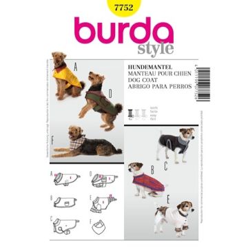 Burda Sewing Pattern 7752 - Dog Coat One Size X07752BURDA One Size