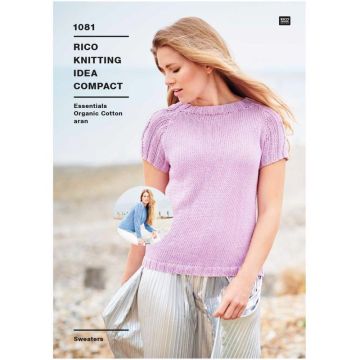 Rico Design Essentials Organic Cotton Aran Sweater Pattern 1081 