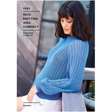 Rico Design Essentials Cotton DK Long Sleeved Sweater Pattern 1093 