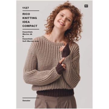 Rico Essentials Merino DK and Merino Aran Sweater Pattern 1127 104-122cm