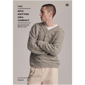 Rico Essentials Soft Merino Aran Sweater Pattern 1151 116-136cm