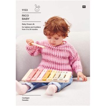 Rico Baby Dream DK Sweater and Cardigan Pattern 1153 46-51 to 56-61cm