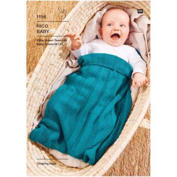 Rico Baby Dream Tweed DK 2 Designs of Sleeping Bags Pattern 1156 52-62cm