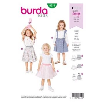 Burda Sewing Pattern 9319 - Child's Pinafore Skirt Age 2-7 X09319BURDA 2-7