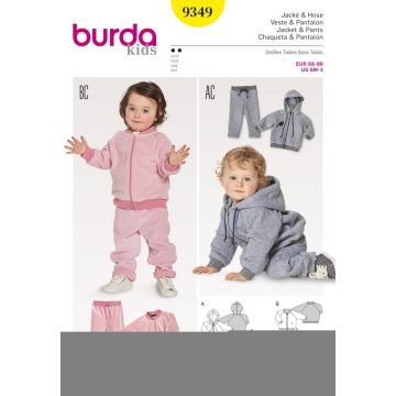 Burda Sewing Pattern Baby's Jogging Suit X09349BURDA 6 months - 3 years