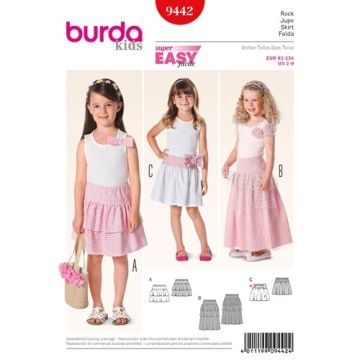 Burda Sewing Pattern 9442 - Child Skirt Age 2-9 X09442BURDA 2-9 (92-134)