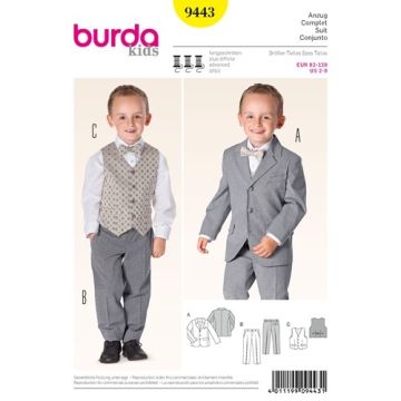 Burda Sewing Pattern 9443 - Evening Wear Age 2-8 X09443BURDA 2-8