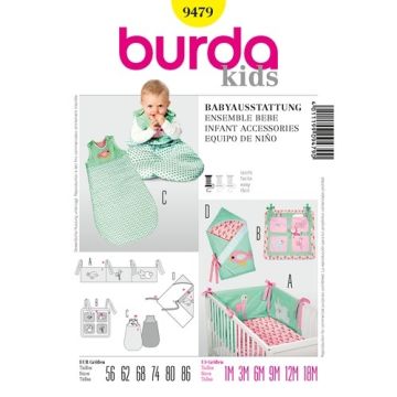 Burda Sewing Pattern 9479 - Kids Infant Accessories Age 1 Month-18 Months X09479BURDA Age 1month-18months