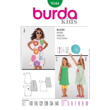Burda Sewing Pattern 9544 - Dress Age 5-10 X09544BURDA Age 5-10