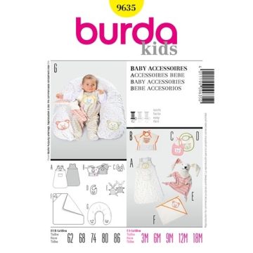 Burda Sewing Pattern 9635 - Baby Accessories One Size X09635BURDA One Size
