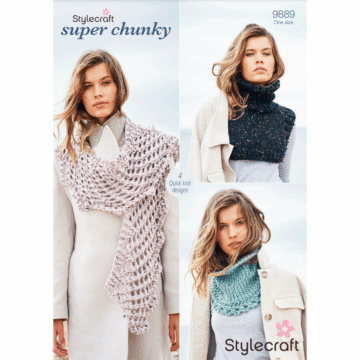 Stylecraft Special XL Tweed Super Chunky Access Pattern Download 9889 One Size