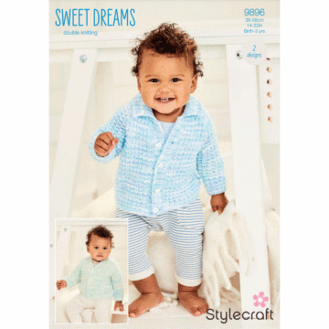 Stylecraft Sweet Dreams DK Jackets Pattern Download 9896 36-56cm