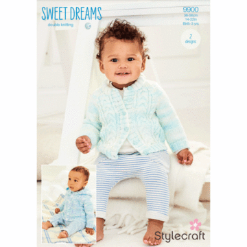Stylecraft Sweet Dreams DK Cardigans Pattern Download 9900 36-56cm