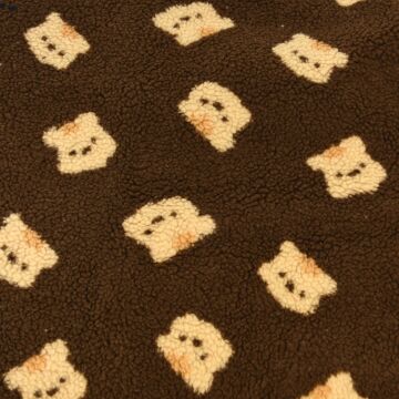 Bears Sherpa Knit Fabric 1 Brown 150cm