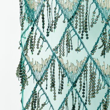 Diamond Embellished Sequin Fabric 5 Green 150cm