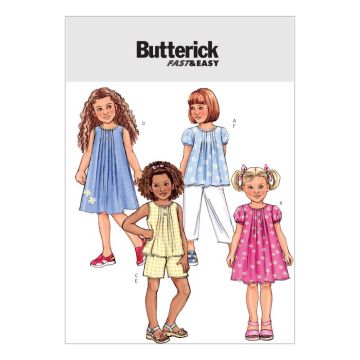 Butterick Sewing Pattern 4176 - Girls Casual Age 6-8 B41766 Age 6-8