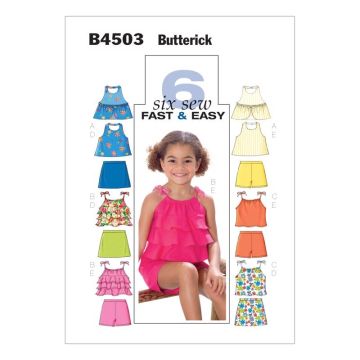 Butterick Sewing Pattern 4503 - Girls Casual Age 6-8 B4503CL Age 6-8