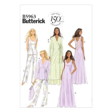 Butterick Sewing Pattern 5963 (A5) - Misses Loungewear 6-14 B5963A5 6-14
