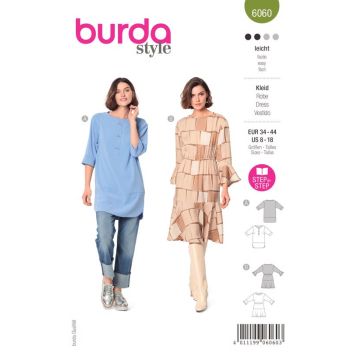 Burda Sewing Pattern 6060 - Misses Tunic Top 8-18 B6060 8-18