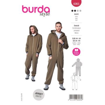 Burda Sewing Pattern 6065 - Mens Overalls with Hood 34-44 B6065 34-44