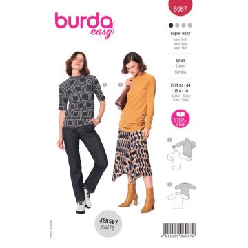 Burda Sewing Pattern 6067 - Misses Top with Raglan Sleeves 8-18 B6067 8-18