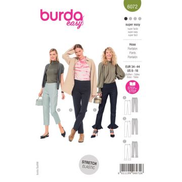 Burda Sewing Pattern 6072 - Misses Trousers & Pants 8-18 B6072 8-18