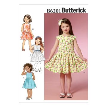 Butterick Sewing Pattern 6201 (CDD) - Childrens Dress Age 2-5 B6201CDD Age 2-5