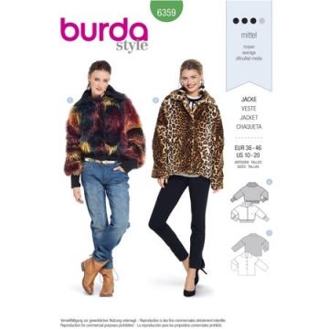 Burda Sewing Pattern 6359 - Women's Fur Coat 10-20 X06359BURDA 10-20