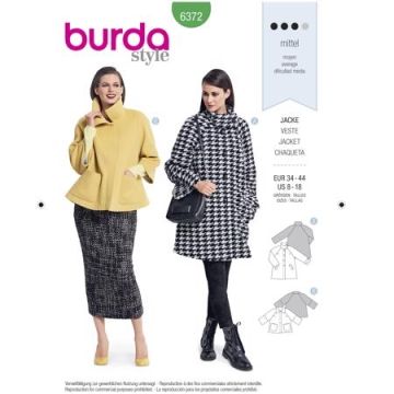 Burda Sewing Pattern 6372 - Women's Jacket 8-18 X06372BURDA 8-18