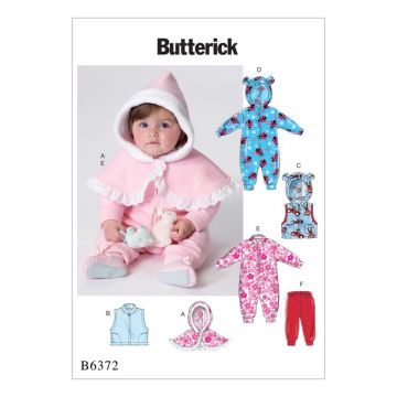 Butterick Sewing Pattern 6372 (A5) - Infant Vest & Pant NB-XL B6372YA5 New Born-XL