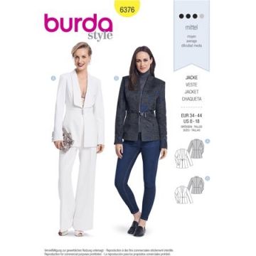 Burda Sewing Pattern 6376 - Women's Blazers 8-18 X06376BURDA 8-18
