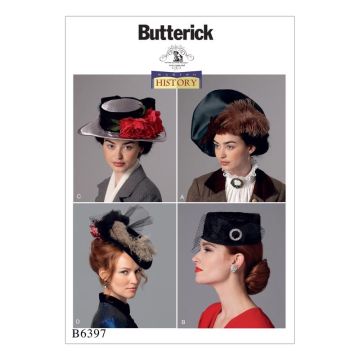 Butterick Sewing Pattern 6397 (AA) - Misses Hats One Size B6397OSZ One Size
