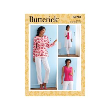 Butterick Sewing Pattern 6740 (B5) - Jacket Coat Top & Pants 8-16 B6740B5 8-16