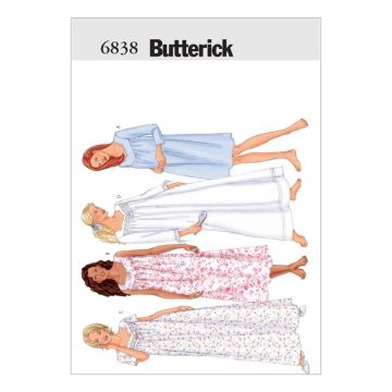 Butterick Sewing Pattern 6838 (XSM) - Misses & Petite Nightgown XS-M B6838XSM XS-M