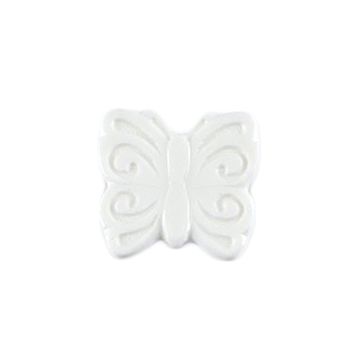 Milward Carded Buttons Butterfly White 16mm Pack of 3