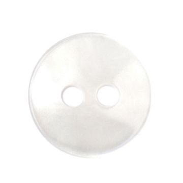 Milward Carded Buttons Rimmed 2 Hole White 10mm Pack of 6