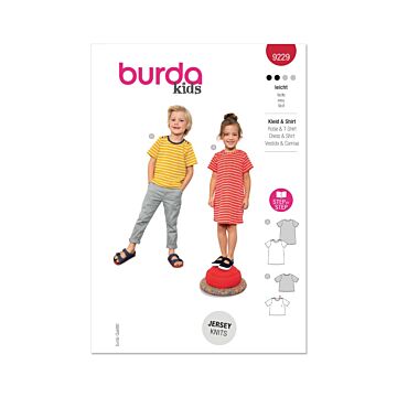 Burda Style Pattern 9229 (4-11) Childrens Dress & Shirt  4-11