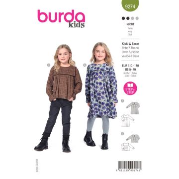 Burda Sewing Pattern 9274 - Childrens Dress & Blouse 5-10 B9274 5-10