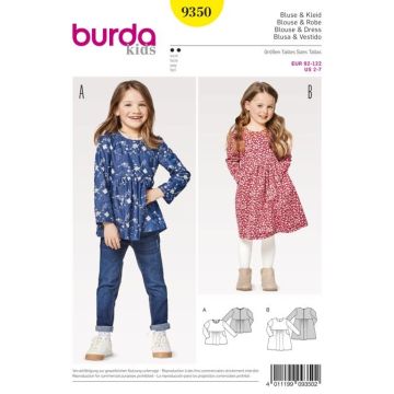 Burda Sewing Pattern Child's Dresses X09350BURDA Age 2-7