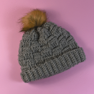 Basket Weave Hat Crochet by Zoe Potrac in WoolBox Chunky