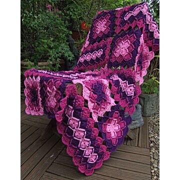 Bavarian Lap Crochet Blanket by WoolnHook in Hayfield Bonus DK
