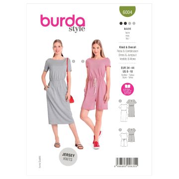 Burda Sewing Pattern 6004 - Dress & Jumpsuit 8-20 B6004 8-20