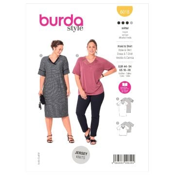 Burda Sewing Pattern 6018 - Dress & Top 18-28 B6018 18-28