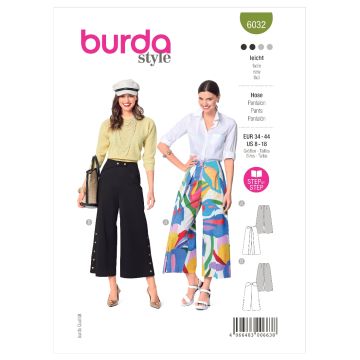 Burda Sewing Pattern 6032 - Trousers 8-22 B6032 8-22