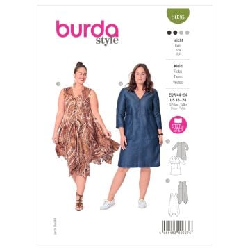 Burda Sewing Pattern 6036 - Dress 18-28 B6036 18-28