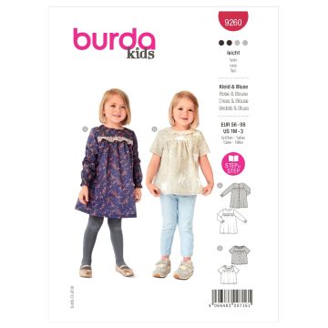 Burda Sewing Pattern 9260 - Dress & Blouse B9260 1m-3