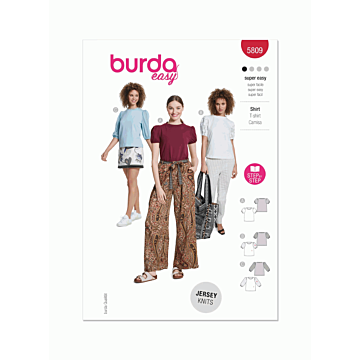 Burda Style Pattern 5809 (8-22) Misses Shirt  8-22