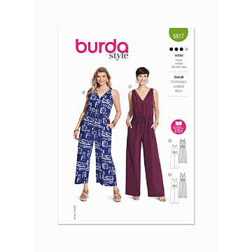 Burda Style Pattern 5817 (10-22) Misses Overall  10-22