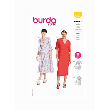 Burda Style Pattern 5820 (10-22) Misses Dress  10-22