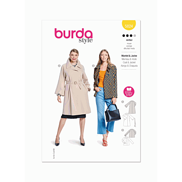Burda Style Pattern 5824 (10-20) Misses Jacket & Coat  10-20